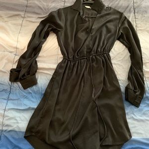 Black long sleeve mini dress